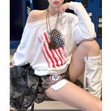 星条旗プリントトレーナー ロゴプリント ロゴ | Riff | 詳細画像2