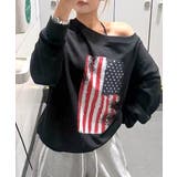 星条旗プリントトレーナー ロゴプリント ロゴ | Riff | 詳細画像21