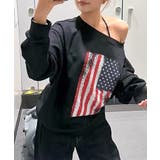 星条旗プリントトレーナー ロゴプリント ロゴ | Riff | 詳細画像22