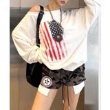 星条旗プリントトレーナー ロゴプリント ロゴ | Riff | 詳細画像8