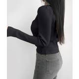 ホルターネックレイヤード風レースアップリブニット フェイクレイヤード ドッキング | Riff | 詳細画像10 