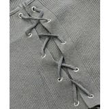 ホルターネックレイヤード風レースアップリブニット フェイクレイヤード ドッキング | Riff | 詳細画像24 