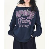 ロゴプリントオフショルスウェット ボートネック ワンショル | Riff | 詳細画像10 