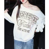 ロゴプリントオフショルスウェット ボートネック ワンショル | Riff | 詳細画像3 