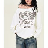 ロゴプリントオフショルスウェット ボートネック ワンショル | Riff | 詳細画像5 