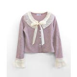 シフォンブラウスレイヤード風ニット カーディガン フリル | Riff | 詳細画像27 