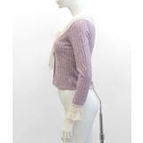 シフォンブラウスレイヤード風ニット カーディガン フリル | Riff | 詳細画像30 