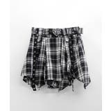 チェック柄ミニスカート インナーパンツ付き アシンメトリー | Riff | 詳細画像23 