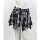 チェック柄ミニスカート インナーパンツ付き アシンメトリー | Riff | 詳細画像24 