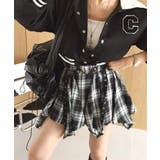 チェック柄ミニスカート インナーパンツ付き アシンメトリー | Riff | 詳細画像6 