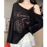 ラインストーンロゴワンショルダーロンT ドッキング レイヤード | Riff | 詳細画像26 