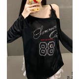 ラインストーンロゴワンショルダーロンT ドッキング レイヤード | Riff | 詳細画像27 