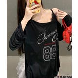 ラインストーンロゴワンショルダーロンT ドッキング レイヤード | Riff | 詳細画像29 