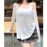 ラインストーンロゴワンショルダーロンT ドッキング レイヤード | Riff | 詳細画像9 