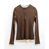 ヘンリーネックレイヤード風トップス フェイクレイヤード ドッキング | Riff | 詳細画像24 