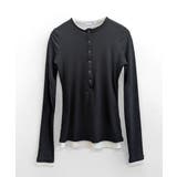 ヘンリーネックレイヤード風トップス フェイクレイヤード ドッキング | Riff | 詳細画像25 