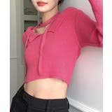 [2点セット] チョーカーリボン付きショート丈リブニット クロップド丈 | Riff | 詳細画像10 