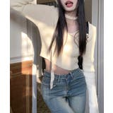 [2点セット] チョーカーリボン付きショート丈リブニット クロップド丈 | Riff | 詳細画像22 