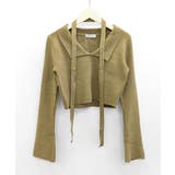 [2点セット] チョーカーリボン付きショート丈リブニット クロップド丈 | Riff | 詳細画像28 