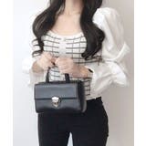 チェック柄クロップドトップス パフスリーブ キャンディスリーブ | Riff | 詳細画像19 