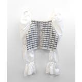 チェック柄クロップドトップス パフスリーブ キャンディスリーブ | Riff | 詳細画像38 