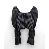 チェック柄クロップドトップス パフスリーブ キャンディスリーブ | Riff | 詳細画像39 