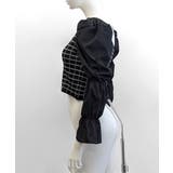 チェック柄クロップドトップス パフスリーブ キャンディスリーブ | Riff | 詳細画像41 