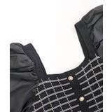 チェック柄クロップドトップス パフスリーブ キャンディスリーブ | Riff | 詳細画像43 