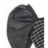 チェック柄クロップドトップス パフスリーブ キャンディスリーブ | Riff | 詳細画像44 