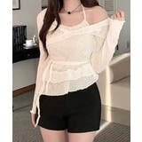 レイヤード風裾アシメフリルトップス シアーニット 重ね着風 | Riff | 詳細画像17