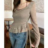 レイヤード風裾アシメフリルトップス シアーニット 重ね着風 | Riff | 詳細画像26