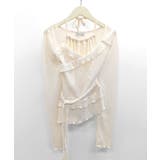 レイヤード風裾アシメフリルトップス シアーニット 重ね着風 | Riff | 詳細画像31