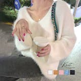 Vネックシャギーニット セーター プルオーバー | Riff | 詳細画像1 