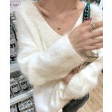 Vネックシャギーニット セーター プルオーバー | Riff | 詳細画像19 