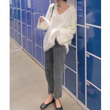 Vネックシャギーニット セーター プルオーバー | Riff | 詳細画像20 