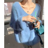 Vネックシャギーニット セーター プルオーバー | Riff | 詳細画像31 