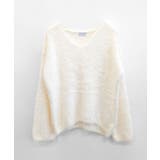 Vネックシャギーニット セーター プルオーバー | Riff | 詳細画像50 