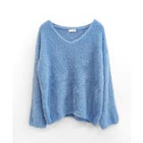 Vネックシャギーニット セーター プルオーバー | Riff | 詳細画像52 