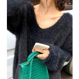 Vネックシャギーニット セーター プルオーバー | Riff | 詳細画像8 