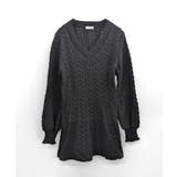 ケーブルニットミニワンピース セーター Vネック | Riff | 詳細画像34 