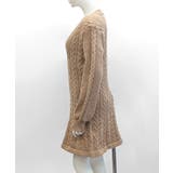 ケーブルニットミニワンピース セーター Vネック | Riff | 詳細画像39 