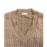 ケーブルニットミニワンピース セーター Vネック | Riff | 詳細画像41 