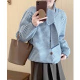 ボーダーカーディガン&ニットタイ チョーカー スカーフ | Riff | 詳細画像12