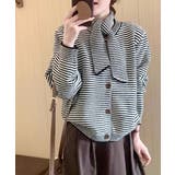 ボーダーカーディガン&ニットタイ チョーカー スカーフ | Riff | 詳細画像3