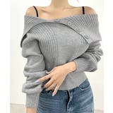 [2点セット] アシメオフショルニット&チョーカー リボン | Riff | 詳細画像17 