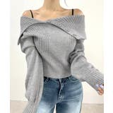 [2点セット] アシメオフショルニット&チョーカー リボン | Riff | 詳細画像18 