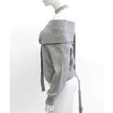 [2点セット] アシメオフショルニット&チョーカー リボン | Riff | 詳細画像24 