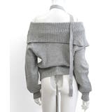 [2点セット] アシメオフショルニット&チョーカー リボン | Riff | 詳細画像25 