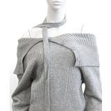 [2点セット] アシメオフショルニット&チョーカー リボン | Riff | 詳細画像26 