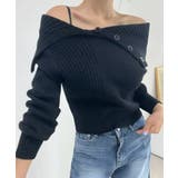 [2点セット] アシメオフショルニット&チョーカー リボン | Riff | 詳細画像8 